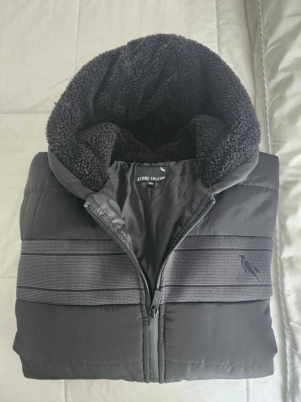 stone falcon black hooded